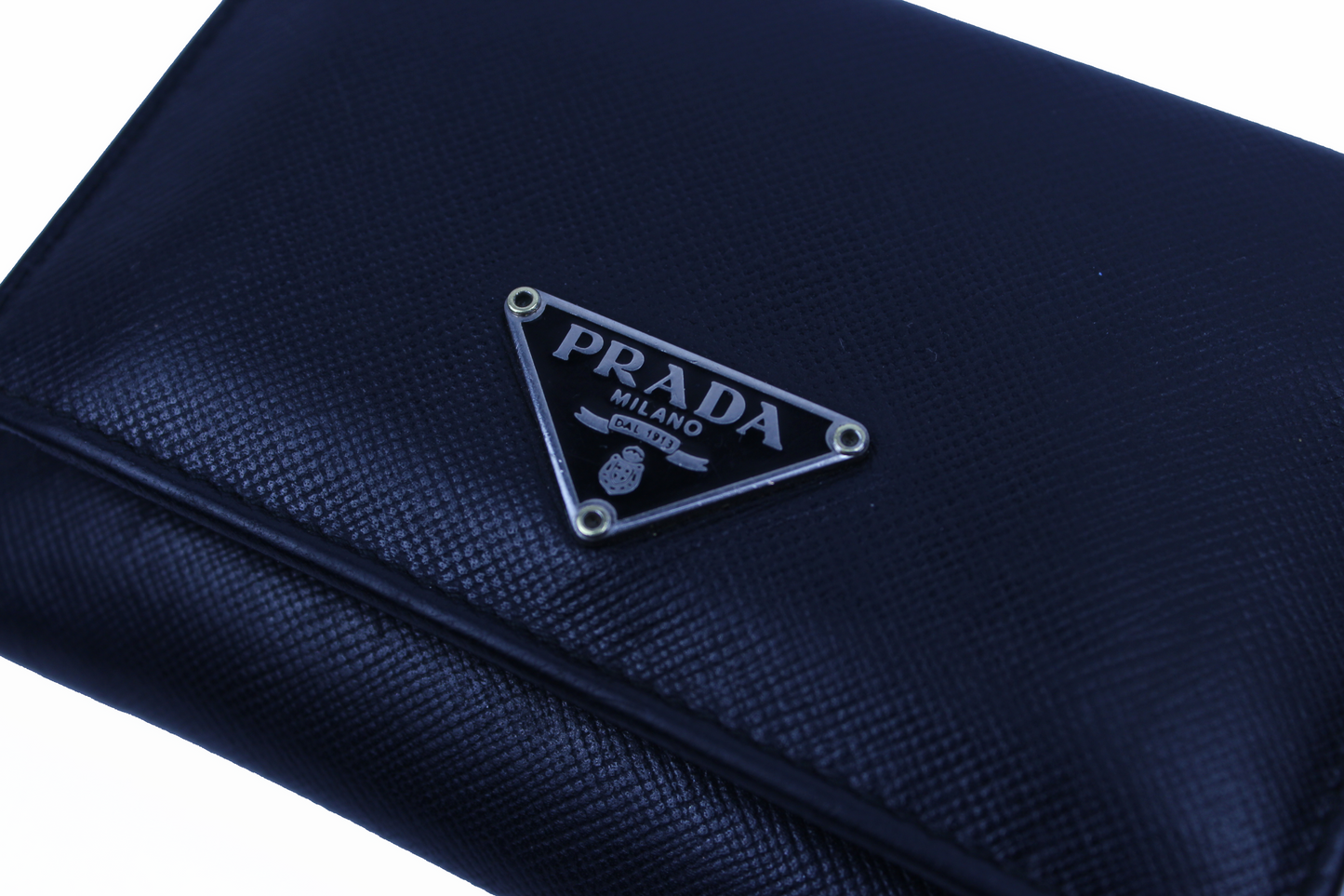 Prada Blue Saffiano Leather Wallet