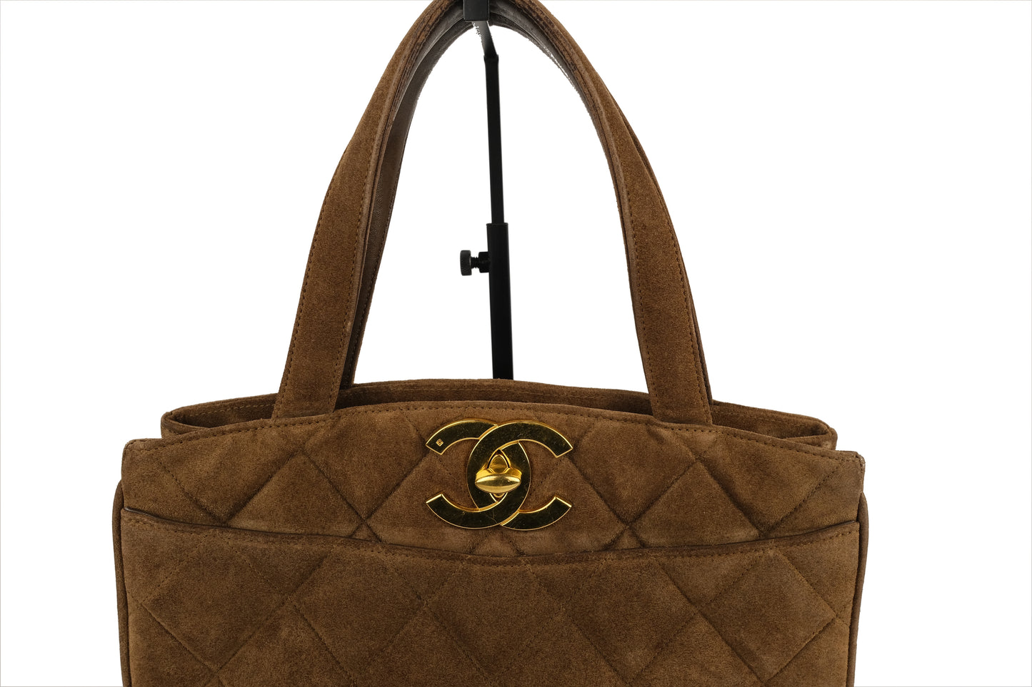 Chanel Matelassé Brown Suede Bag