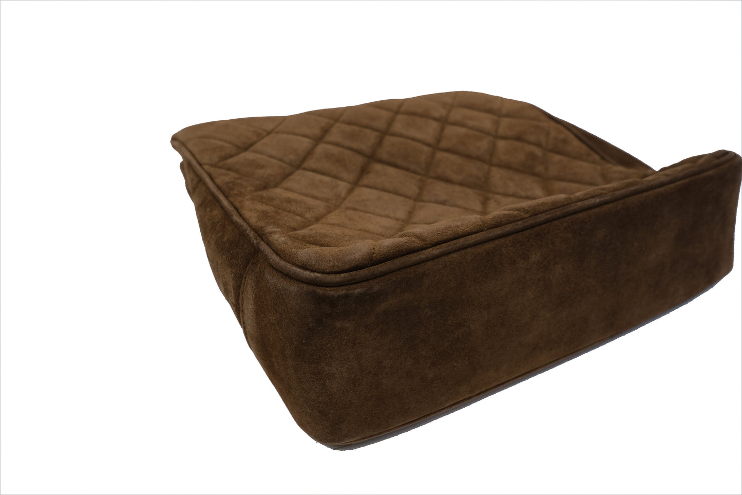 Chanel Matelassé Brown Suede Bag