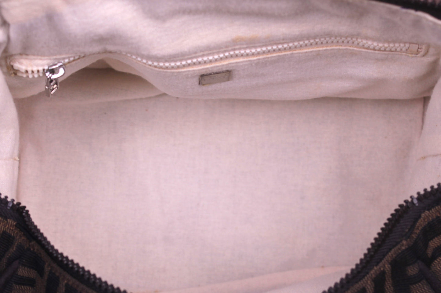Fendi zucca canvas vanity cosmetic pouch