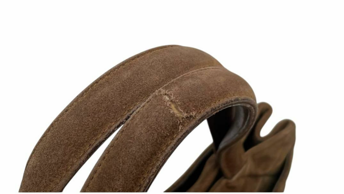 Chanel Matelassé Brown Suede Bag