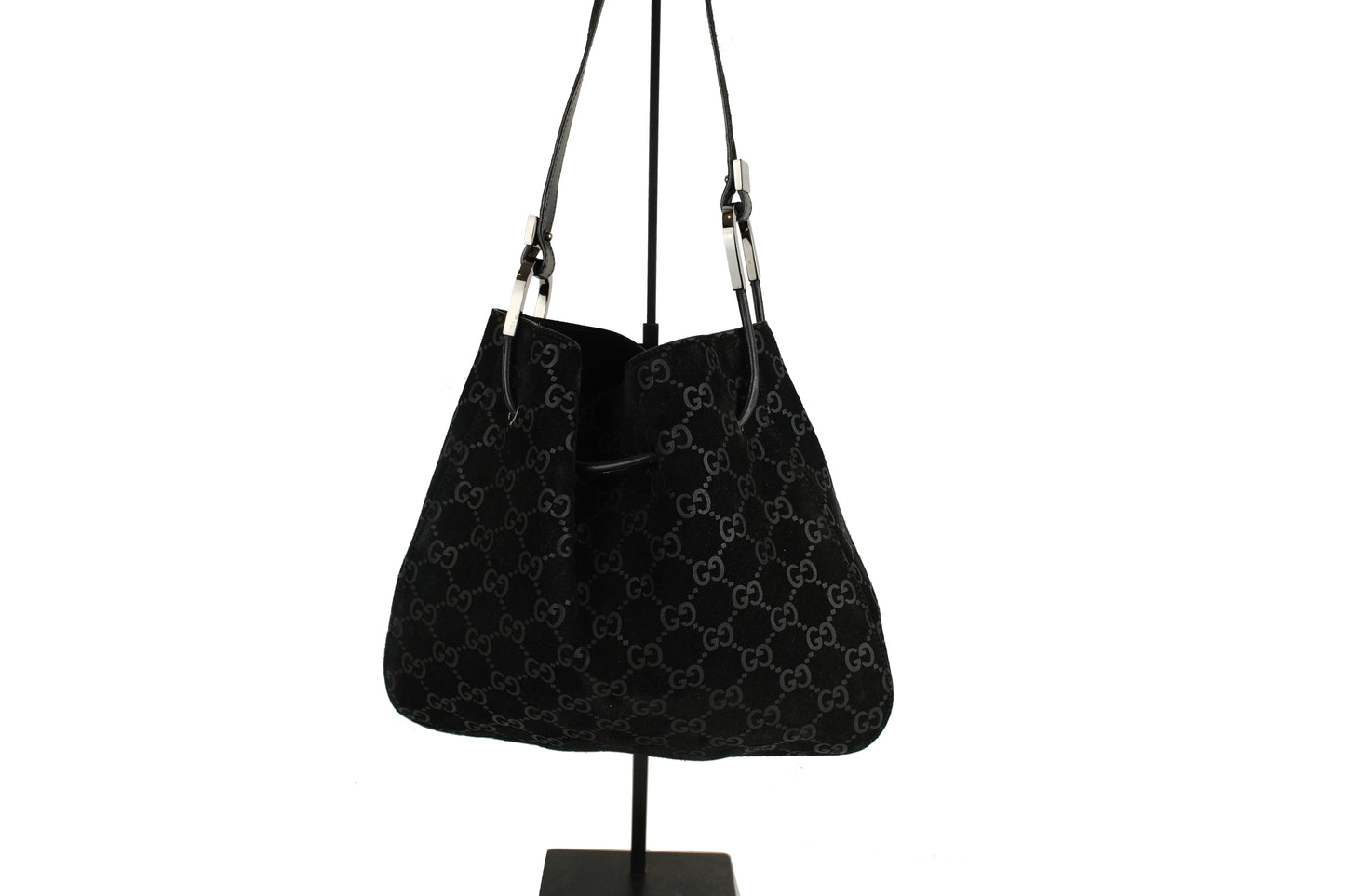 Gucci Velvet Monogram Shoulder Bag