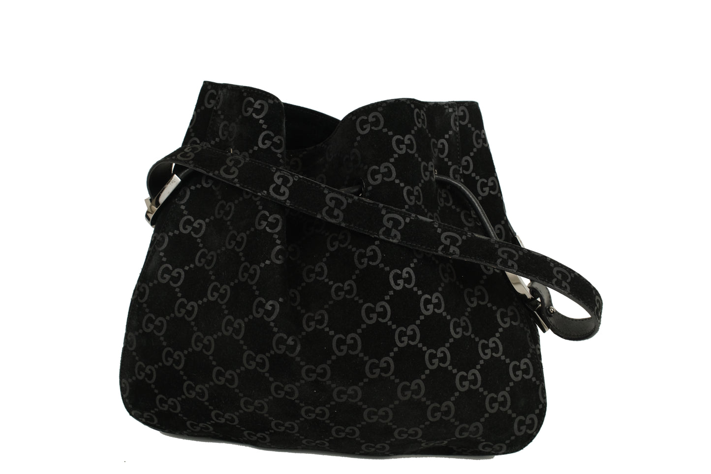 Gucci Velvet Monogram Shoulder Bag