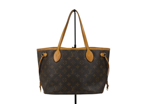 Louis Vuitton Monogram Neverfull PM tote bag in brown, front view