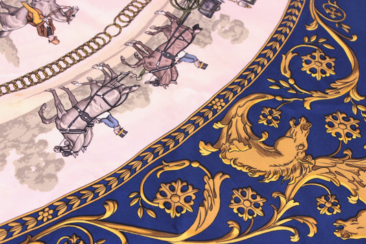 Hermès Silk Scarf La Promenade de Longchamps by Ledoux.